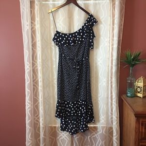 NWT A New Day One Shoulder Ruffle Midi Dress